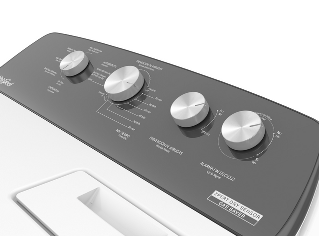 Secadora Whirlpool Gas Carga Superior 23 kg Xpert Dry Sensor Blanca