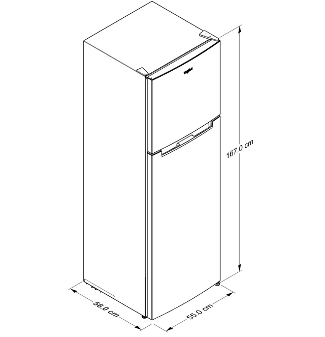 Refrigerador Whirlpool Xpert Inverter 9 pies cúbicos Top Mount con Dispensador Gris