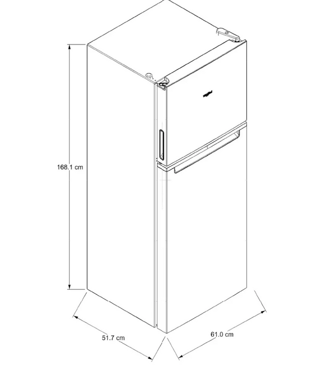 Refrigerador Whirlpool 11 pies cúbicos Top Mount 2 puertas Gris