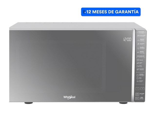 Horno de microondas Whirlpool 1.1 pies cúbicos (ft3) / 30 L Gris