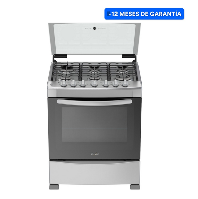 Estufa Whirlpool de Gas De Piso 30 pulgadas (IN) 6 quemadores Gris - sin inventario