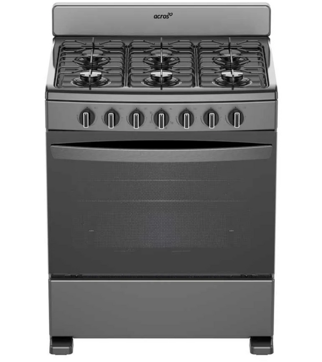 Combo HOGAR 360 Estufa al piso con puerta panorámica 30" + Campana empotrable Gris