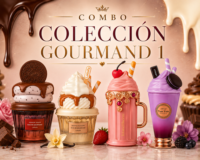 COMBO GOURMAND ELLA - GIVE ME GOURMAND WHIPPED PLEASURE EDP 075 ML + COOKIE CRAVE EDP 075 ML + ARMAF DELIGHT YUM YUM EDP 100 ML + DELIGHT ISLAND BREEZE EDP 100 ML