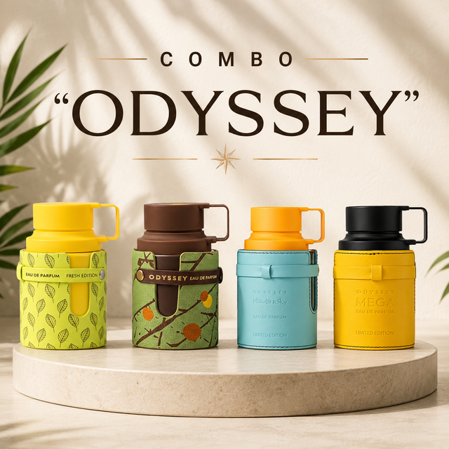 COMBO ODYSSEY MEGA EDP 100 ML + MANDARIN SKY EDP 100 ML + DUBAI CHOCOLAT EDP 100 ML + LIMONI FRESH EDP 100 ML