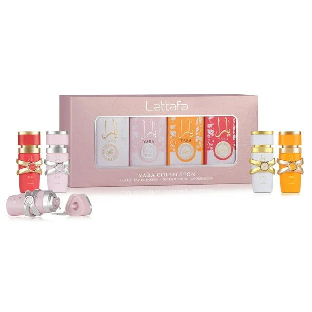 LATTAFA MY YARA COLLECTION (5 ML) 4 PC (AGUA DE PERFUME DE 5 ML + AGUA DE PERFUME DE 5 ML + AGUA DE PERFUME DE 5 ML + AGUA DE PERFUME DE 5 ML)