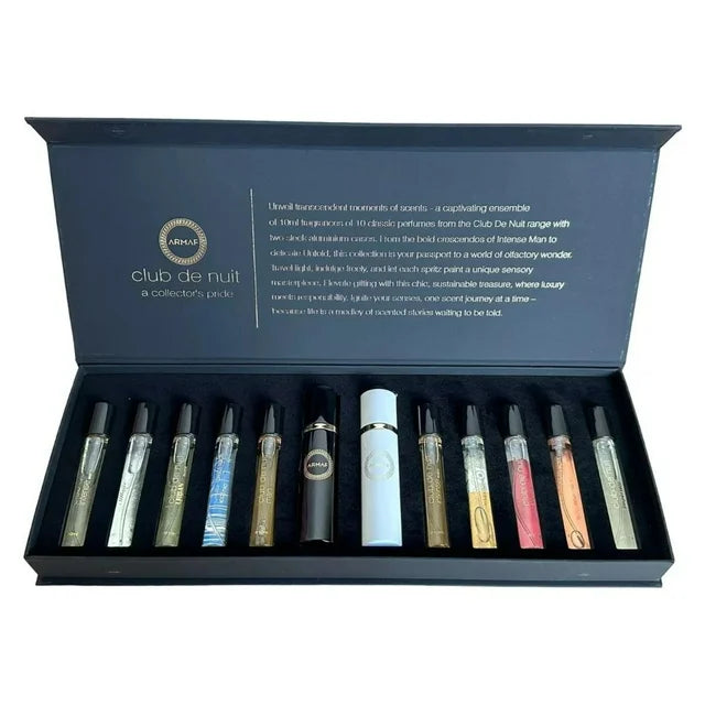 ARMAF DISCOVERY SET 10 MINI DE 10 ML + 2 FRASCOS DE VIAJE - 12 PC