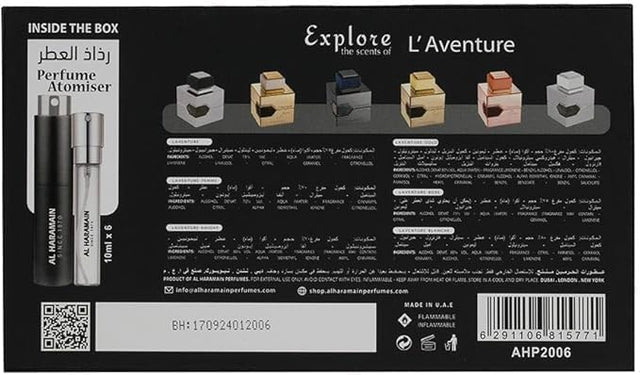 AL HARAMAIN L AVENTURE DISCOVERY COLLECTION SEIS FRAGANCIAS DE 10 ML