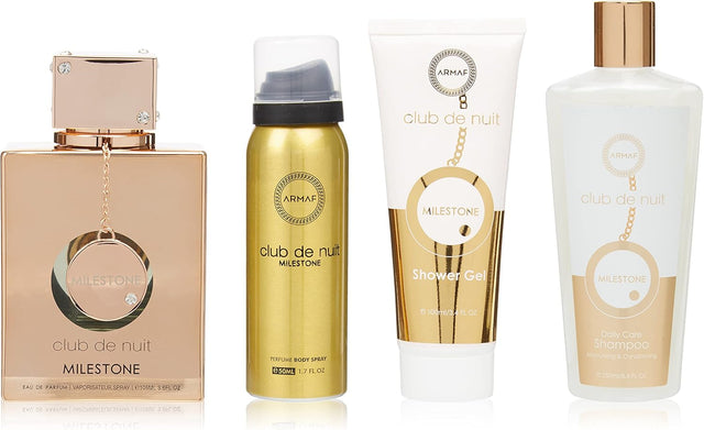 SET ARMAF CLUB DE NUIT MILESTONE EDP 105 ML + BODY MIST 50 ML + GEL DE BAÑO 105 ML + SHAMPOO DE BAÑO DE 100 ML + SHAMPOO 250 ML