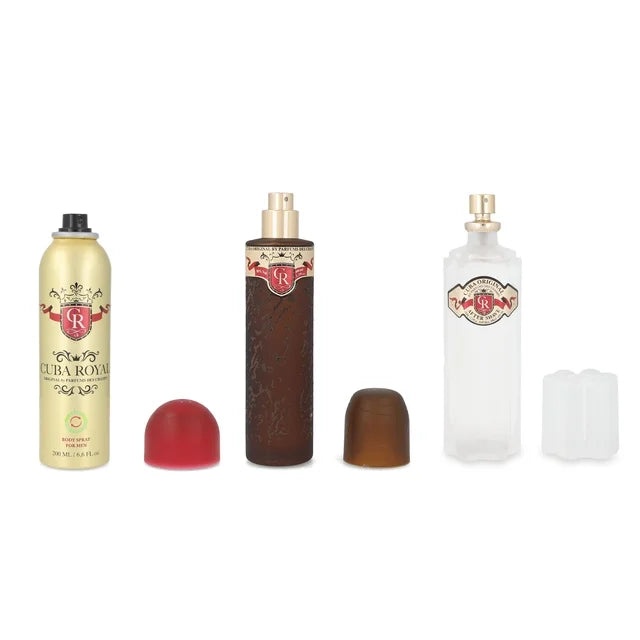 CUBA ROYAL EDT 100 ML + AFTER SHAVE 100 ML + DESODORANTE 200 ML 3 PC