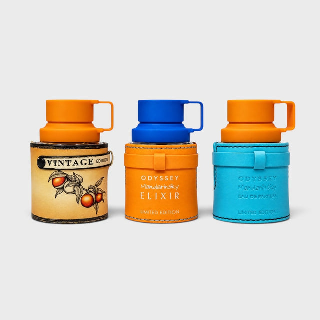 SET ARMAF ODYSSEY WHEEL MANDARIN SKY + ELIXIR + VINTAGE 3 PIEZAS EDP 30 ML