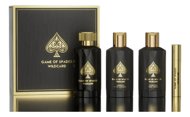 JO MILANO GAME OF SPADES WILDCARD PERFUME 100 ML + MINIATURA RELLENABLE 8 ML + GEL SHAMPOO DE BAÑO 200 ML + CREMA CORPORAL 200 ML