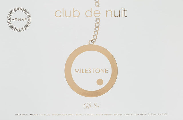 SET ARMAF CLUB DE NUIT MILESTONE EDP 105 ML + BODY MIST 50 ML + GEL DE BAÑO 105 ML + SHAMPOO DE BAÑO DE 100 ML + SHAMPOO 250 ML