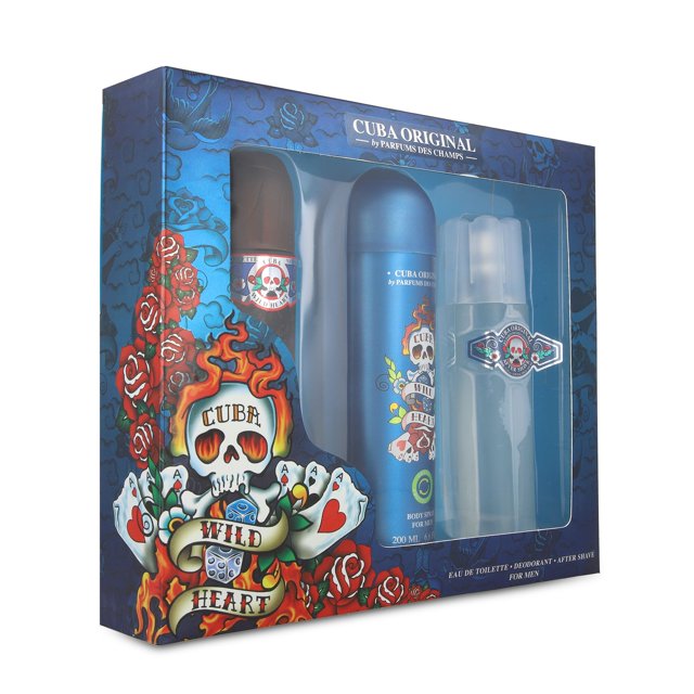 CUBA WILD HEART EDT 100 ML + AFTER SHAVE 100 ML + DESODORANTE 200 ML 3 PC