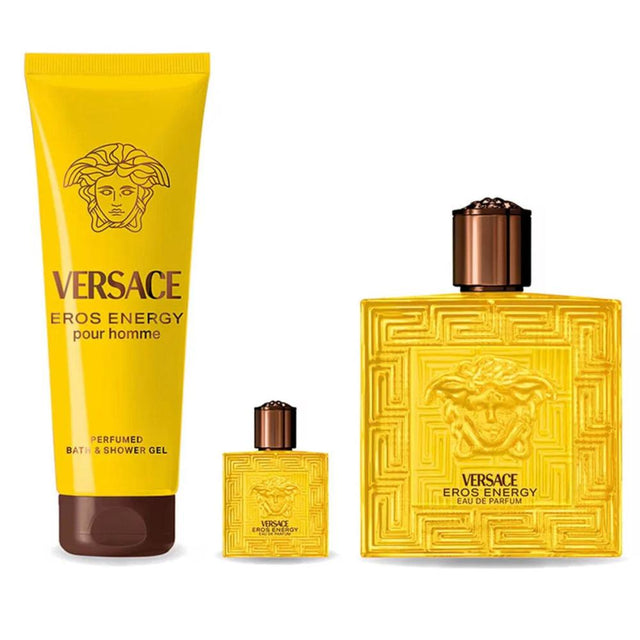 SET VERSACE EROS ENERGY EDP 100 ML + EDP 5 ML + GEL SHAMPOO DE BAÑO 150 ML