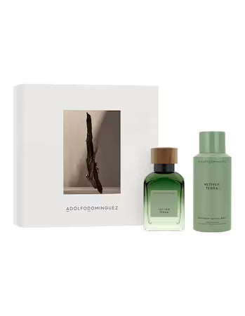 SET ADOLFO DOMINGUEZ VETIVER TERRA EDP + DESODORANTE