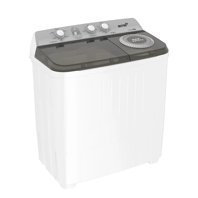 Lavadora Acros Semiautomática de Dos tinas de 13 kg MaxSpin Dry Blanca