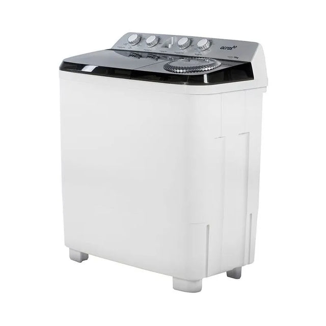 Lavadora Acros Semiautomática de Dos tinas de 15 kg MaxSpin Dry Blanca