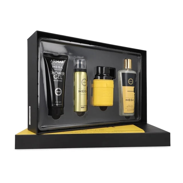 ARMAF ODYSSEY MEGA AGUA DE PERFUME DE 100 ML ROCIO BODY MIST DE 50 ML GEL SHAMPOO DE BAÑO DE 100 ML GEL SHAMPOO DE BAÑO DE 250 ML 4 PC