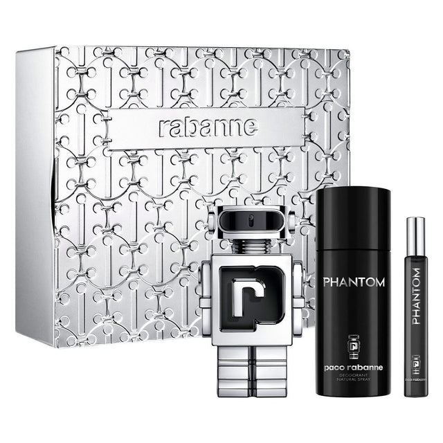 SET PACO RABANNE PHANTOM EDT 100 ML + EDT 10 ML + DESODORANTE 150 ML