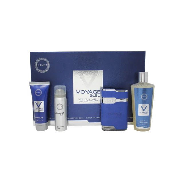 ARMAF VOYAGE BLEU EDP 100 ML + ROCIO BODY MIST 50 ML + GEL DE BAÑO 100 ML + SHAMPOO DE BAÑO DE 250 ML 4 PZ