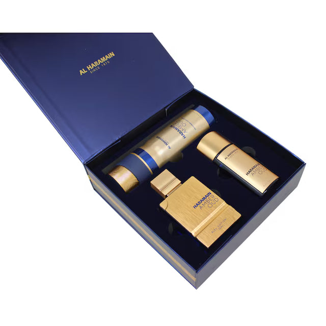 SET AL HARAMAIN AMBER OUD BLEU EDITION EDP 75 ML + EDP 30 ML + BODY DE 200 ML 3 PC