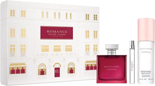 SET RALPH LAUREN ROMANCE INTENSE EDP 100 ML + MINI EDP 10 ML + ROCIO BODY MIST 150 ML