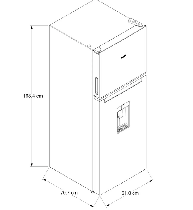 Refrigerador Whirlpool 13 pies cúbicos Top Mount 2 puertas Gris - sin inventario