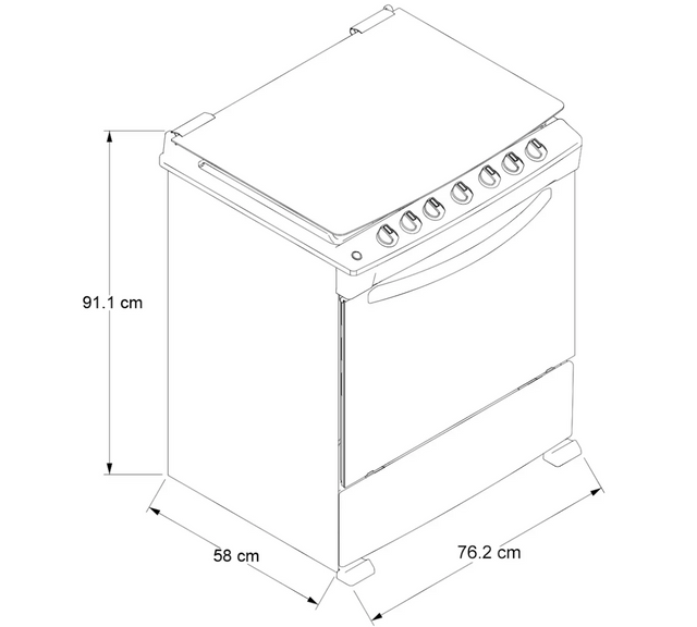 Estufa Whirlpool de Gas De Piso 30 pulgadas (IN) 6 quemadores Gris - sin inventario