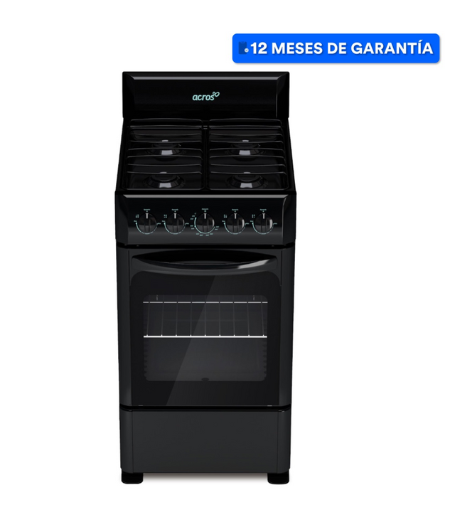Estufa Acros de Gas Al Piso 4 quemadores 20 pulgadas Negro