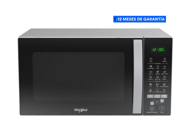 WHR Horno de microondas Whirlpool 1.1 pies cúbicos / 30 L Silver Black