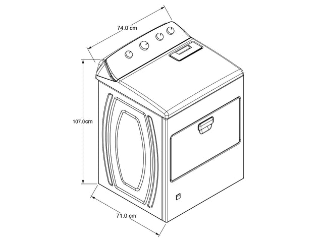 Secadora Whirlpool Gas Carga Superior 23 kg Xpert Dry Sensor Blanca