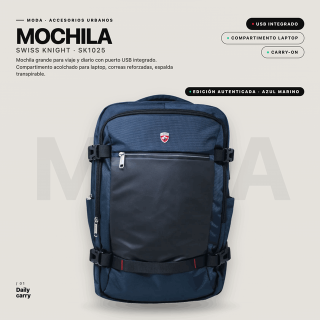 Mochila Swiss Knight Color Navy