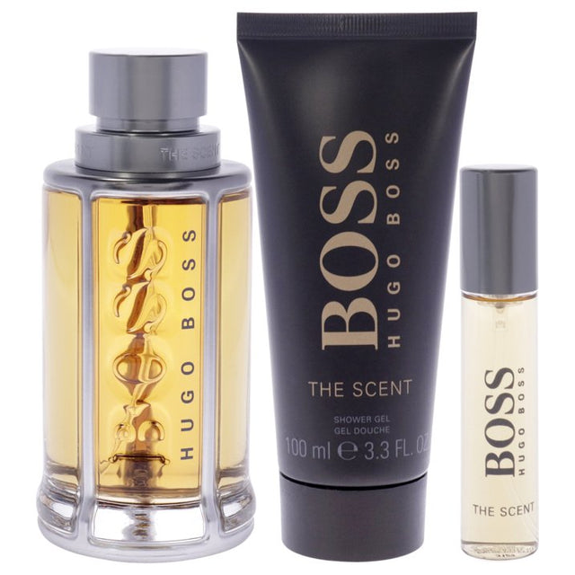 SET HUGO BOSS THE SCENT EDT 100 ML + EDT 10 ML + GEL SHAMPOO DE BAÑO 100 ML