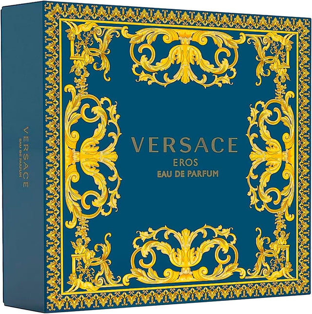 SET VERSACE EROS EDP 100 ML + EDP 10 ML + GEL SHAMPOO DE BAÑO 150 ML