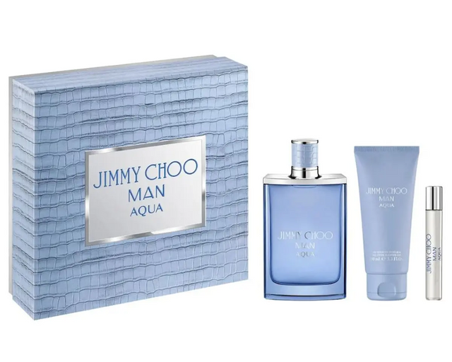 SET JIMMY CHOO AQUA EDT 100 ML + EDT 7 5 ML + GEL SHAMPOO DE BAÑO 100 ML
