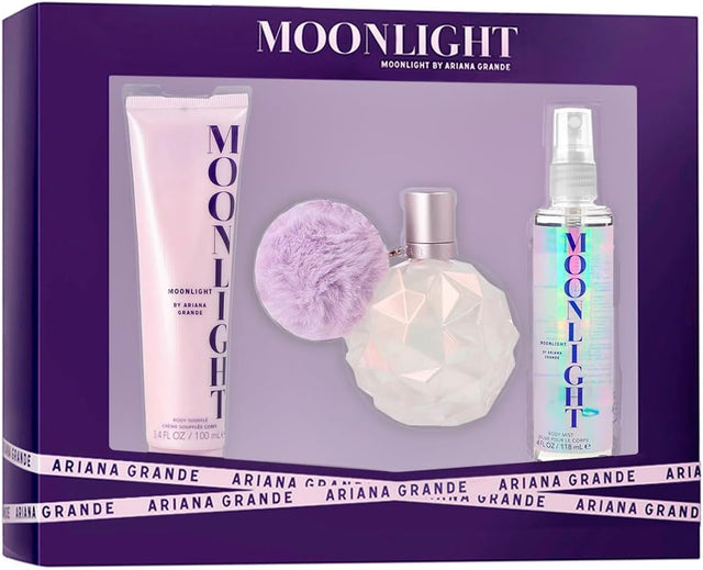 ARIANA GRANDE MOONLIGHT BL BM EDP 100 ML + CREMA CORPORAL DE 100 ML + ROCIO BODY MIST DE 118 ML 3 PC