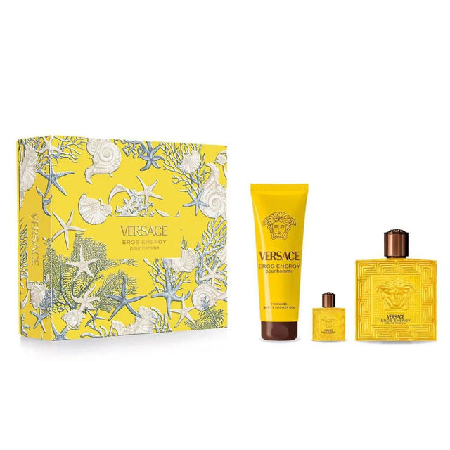 SET VERSACE EROS ENERGY EDP 100 ML + EDP 5 ML + GEL SHAMPOO DE BAÑO 150 ML
