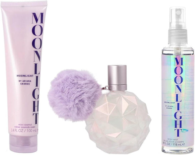 ARIANA GRANDE MOONLIGHT BL BM EDP 100 ML + CREMA CORPORAL DE 100 ML + ROCIO BODY MIST DE 118 ML 3 PC