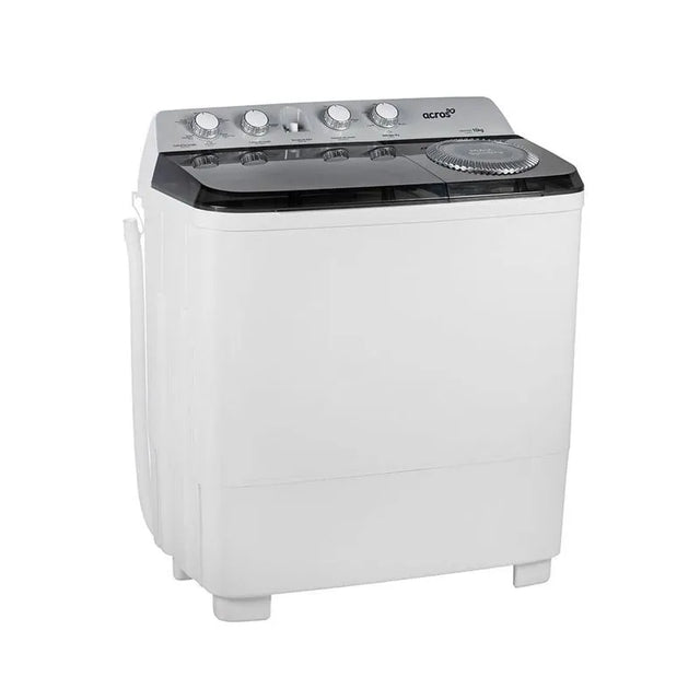 Lavadora Acros Semiautomática de Dos tinas de 15 kg MaxSpin Dry Blanca