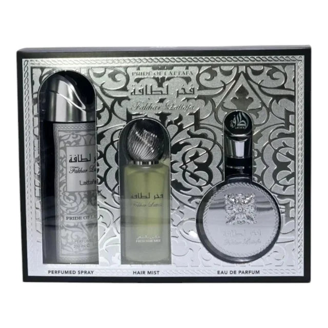 SET LATTAFA FAKHAR EDP 100 ML + ROCIO CABELLO 50 ML + ROCIO BODY MIST 200 ML