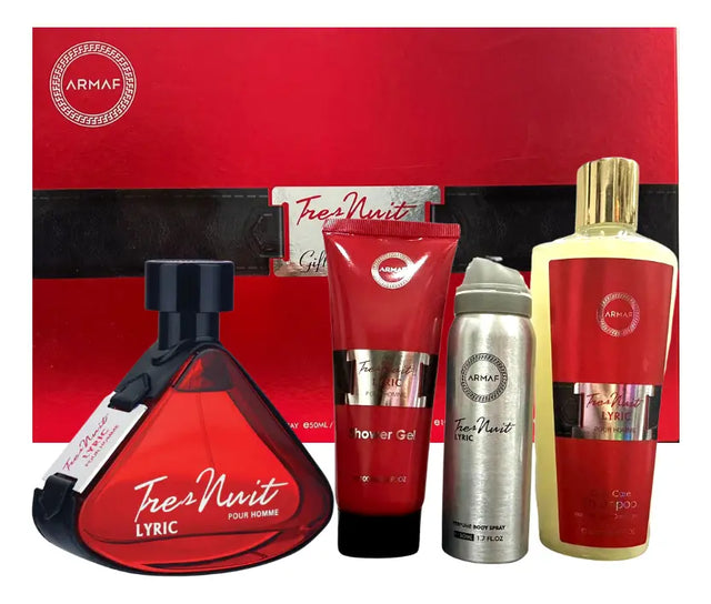 ARMAF TRES NUIT LYRIC EDP 100 ML + SHAMPOO DE BAÑO 100 ML + BODY MIST 50 ML + GEL SHAMPOO DE BAÑO 250 ML 4 PC