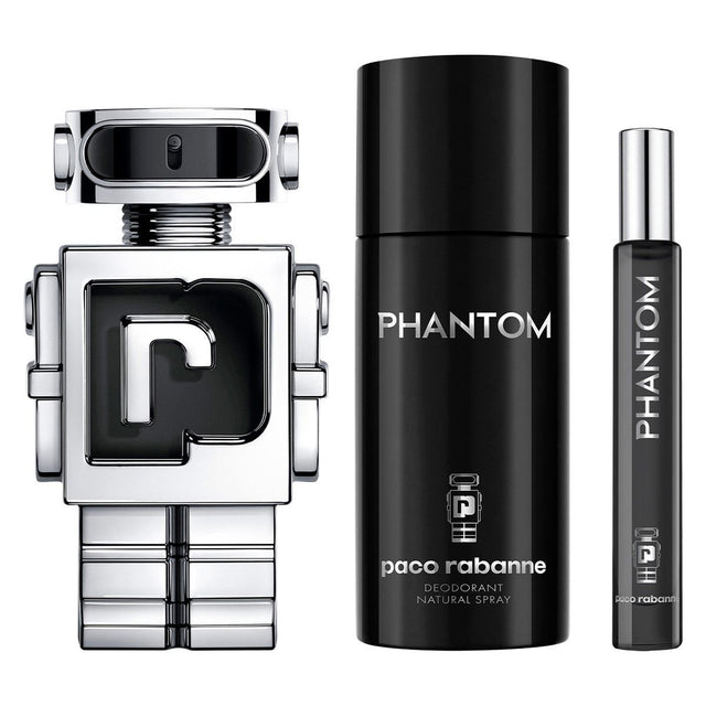 SET PACO RABANNE PHANTOM EDT 100 ML + EDT 10 ML + DESODORANTE 150 ML