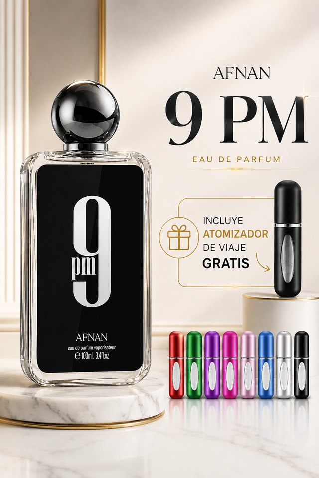 SET 9PM EDP 100 ML + FRASCO PARA DECANT DE VIAJE CON ATOMIZADOR