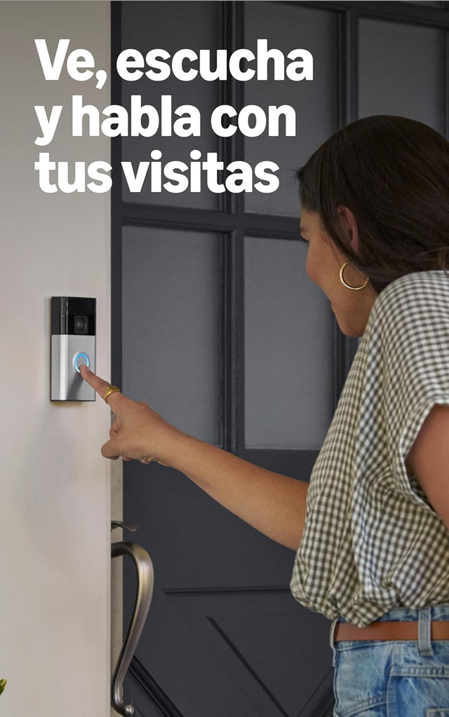 Ring battery doorbell timbre con cámara para ver desde el celular quien llega a casa
