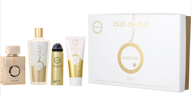 SET ARMAF CLUB DE NUIT MILESTONE EDP 105 ML + BODY MIST 50 ML + GEL DE BAÑO 105 ML + SHAMPOO DE BAÑO DE 100 ML + SHAMPOO 250 ML