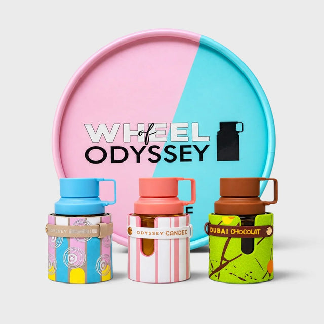 SET ARMAF ODYSSEY WHEEL DUBAI CHARM + MARSHMALLOW + CANDEE 3 PIEZAS EDP 30 ML