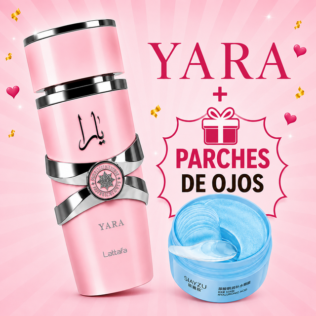 SET LATTAFA YARA EDP 100 ML + MASCARILLA PARA CONTORNO DE OJOS C/60 PARCHES